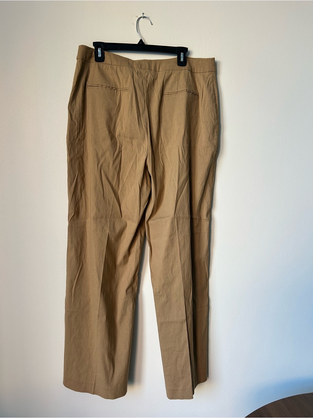 Jenni Kayne Linen Keaton Pants Khaki Wide Leg Trousers Size 14 NWT Luxury Work - Picture 12 of 14